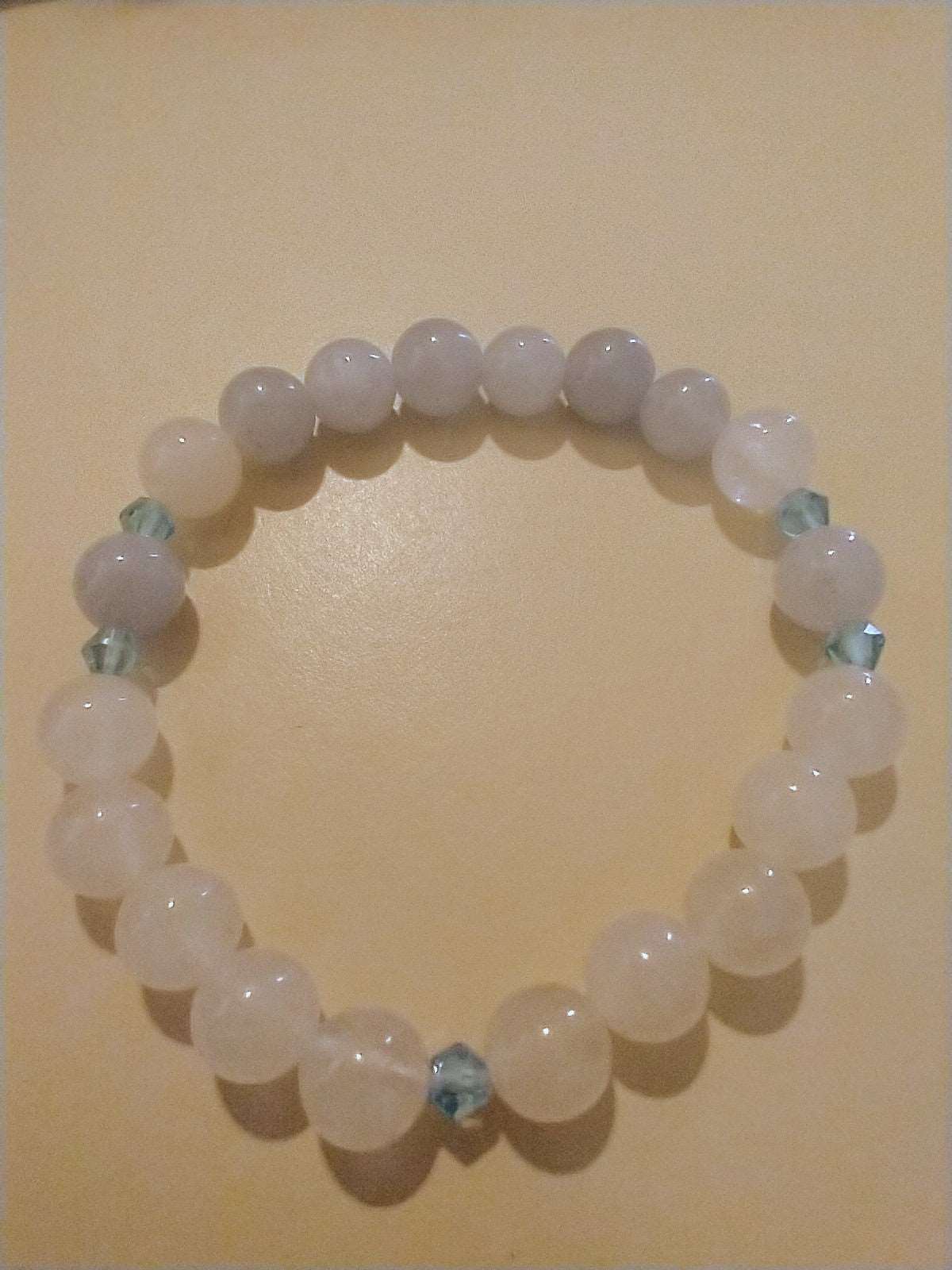 Aquamarine and white jade