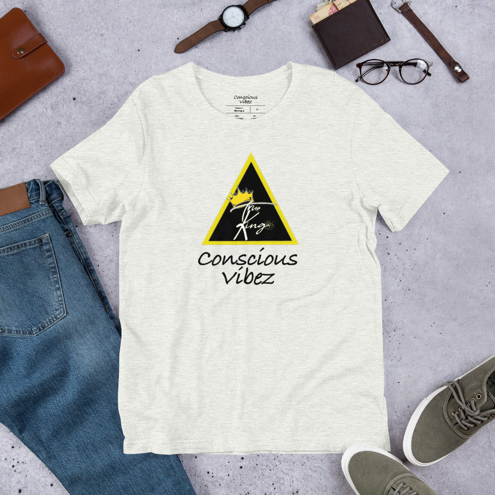 Conscious vibez True king triangle T shirt