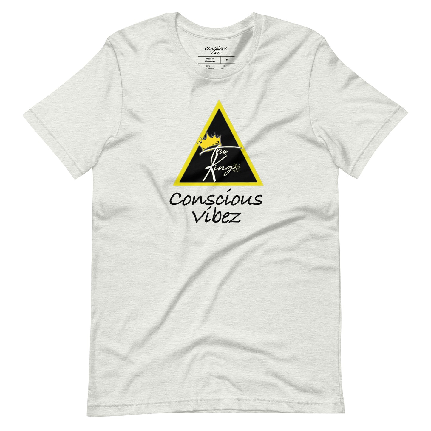 Conscious vibez True king triangle T shirt