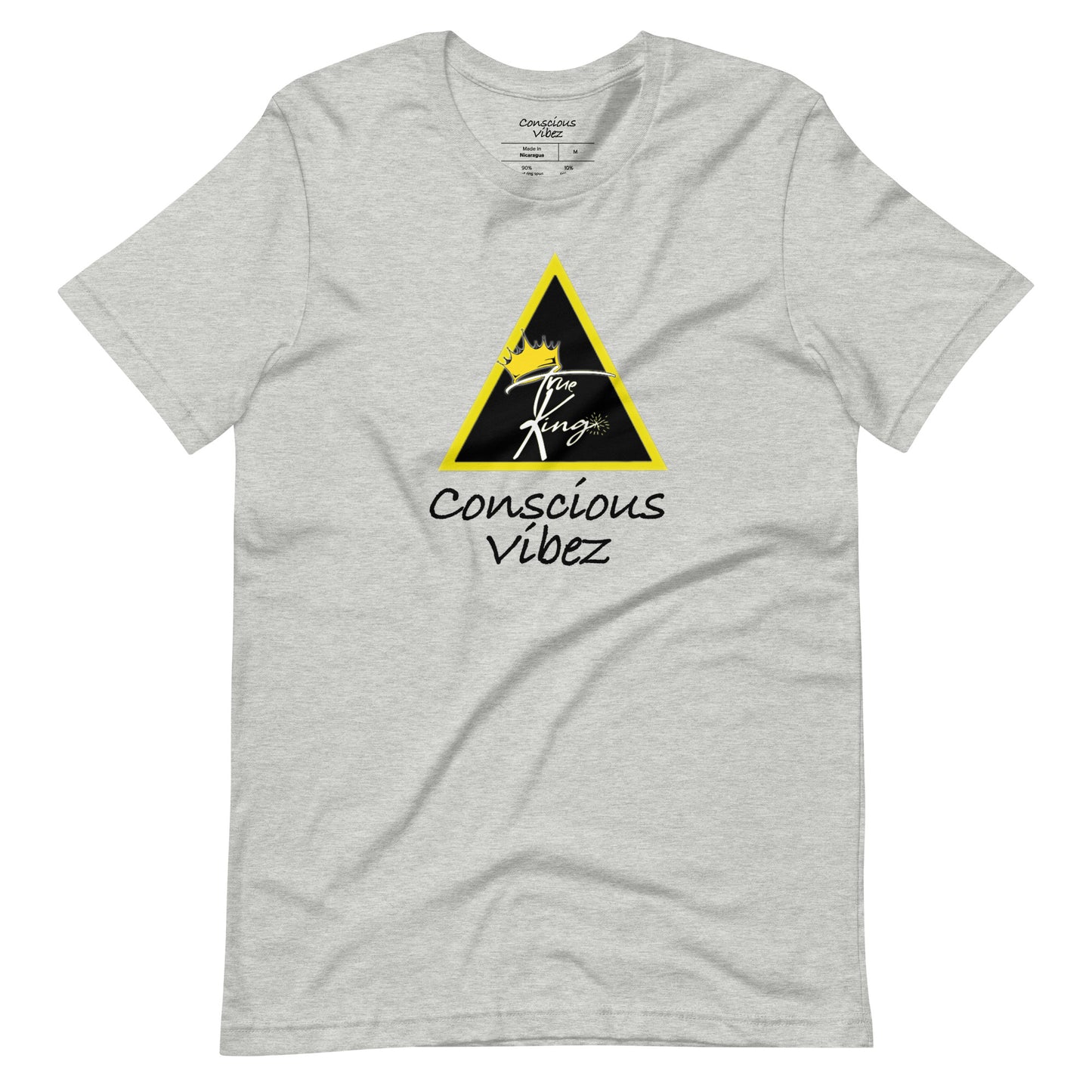 Conscious vibez True king triangle T shirt