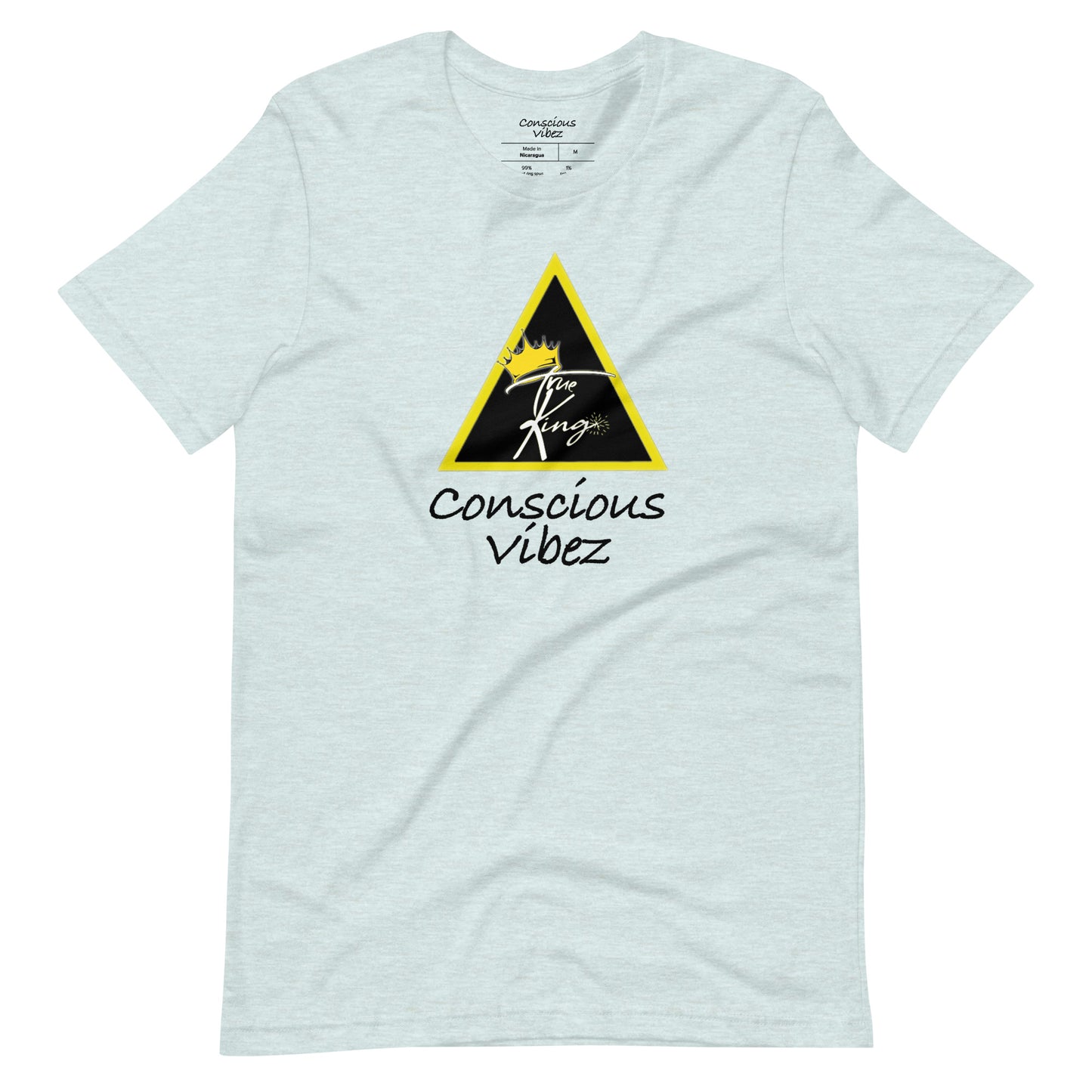 Conscious vibez True king triangle T shirt