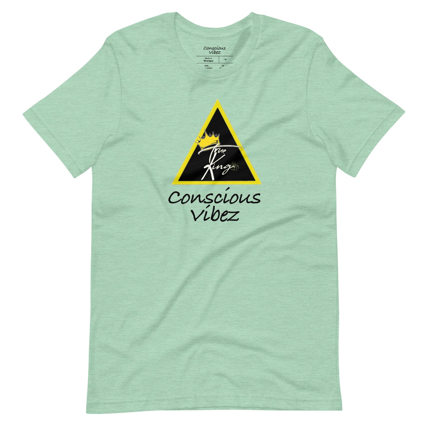 Conscious vibez True king triangle T shirt