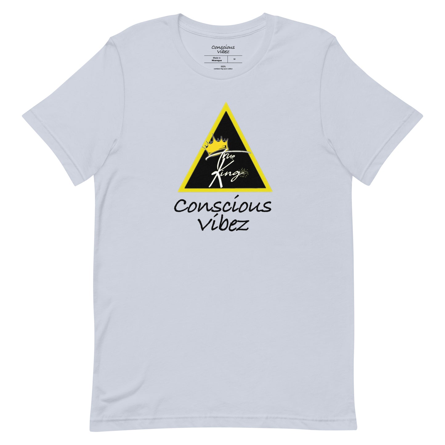 Conscious vibez True king triangle T shirt