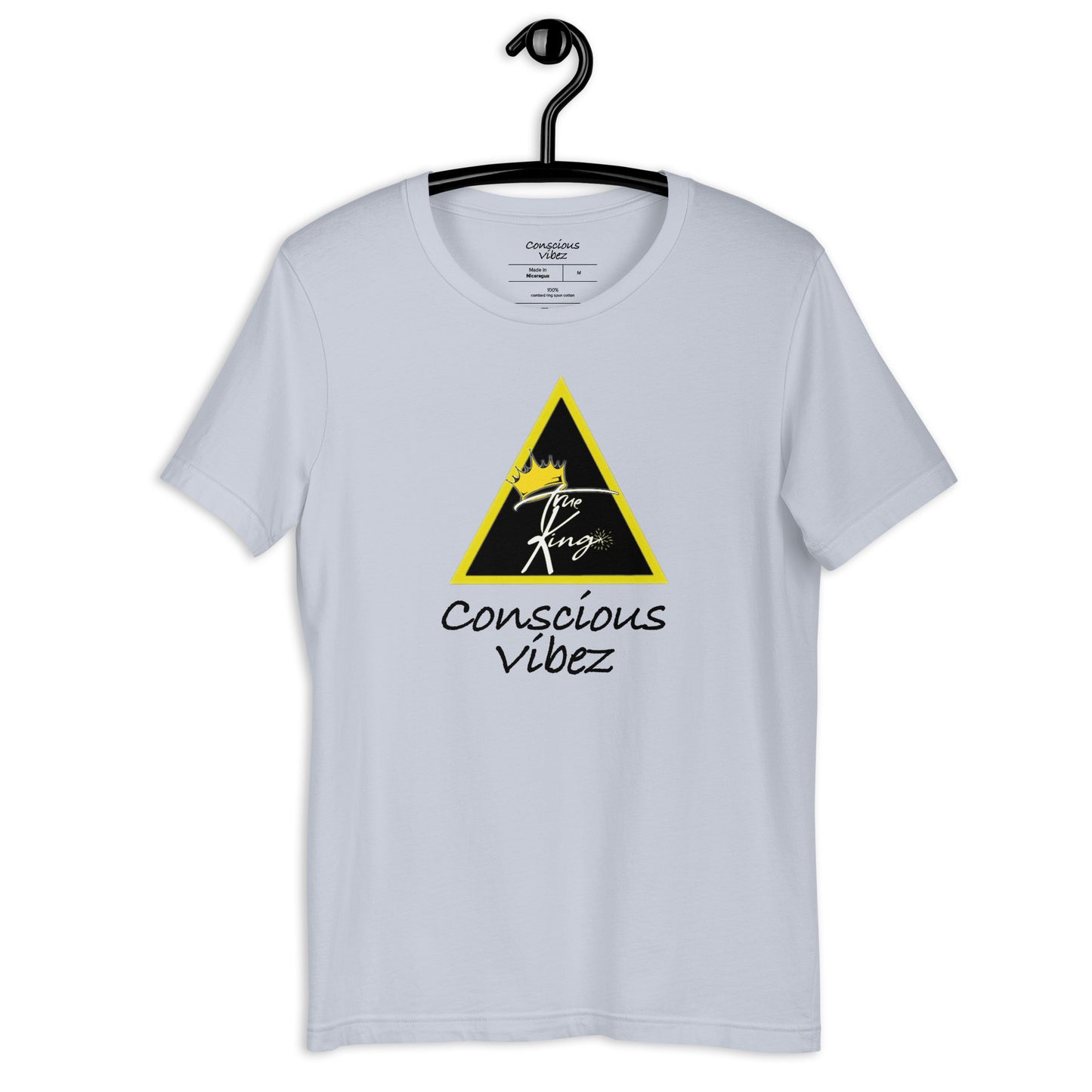 Conscious vibez True king triangle T shirt