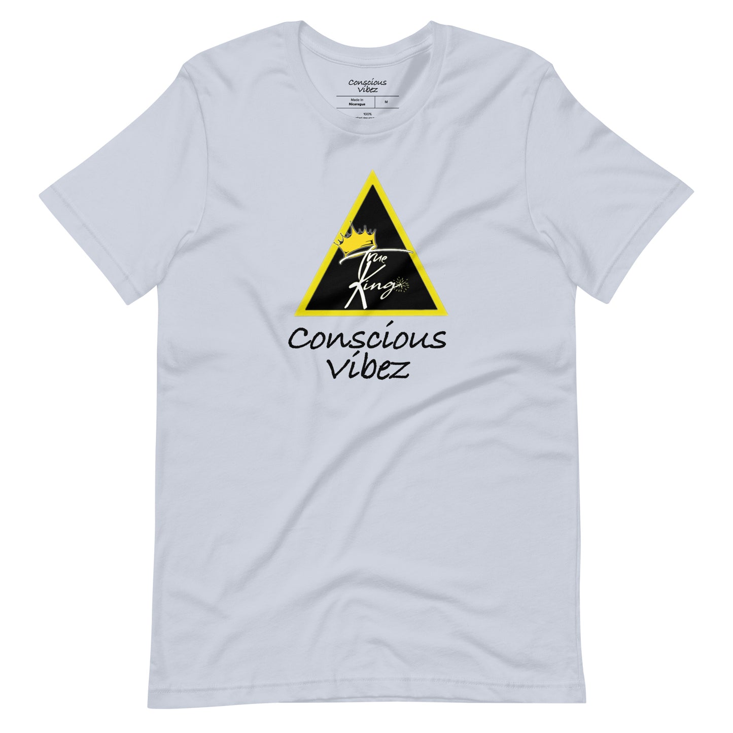 Conscious vibez True king triangle T shirt