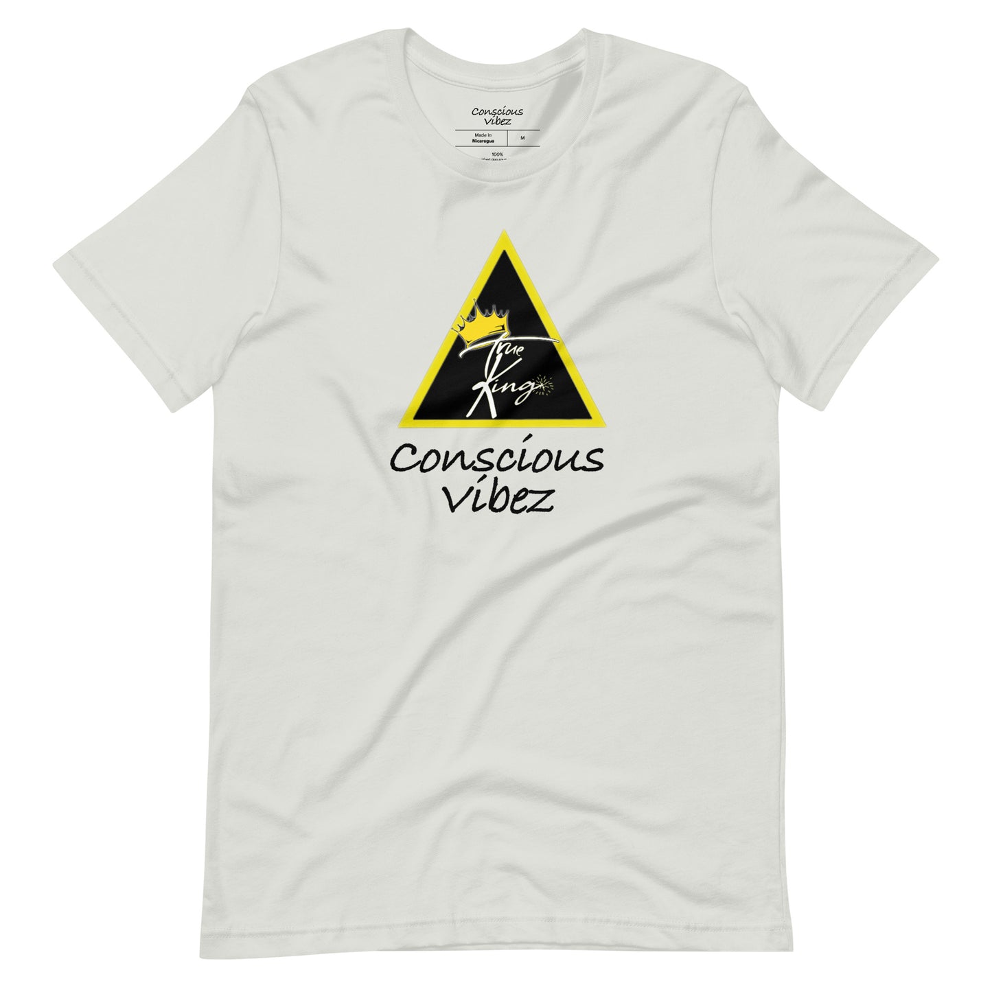 Conscious vibez True king triangle T shirt