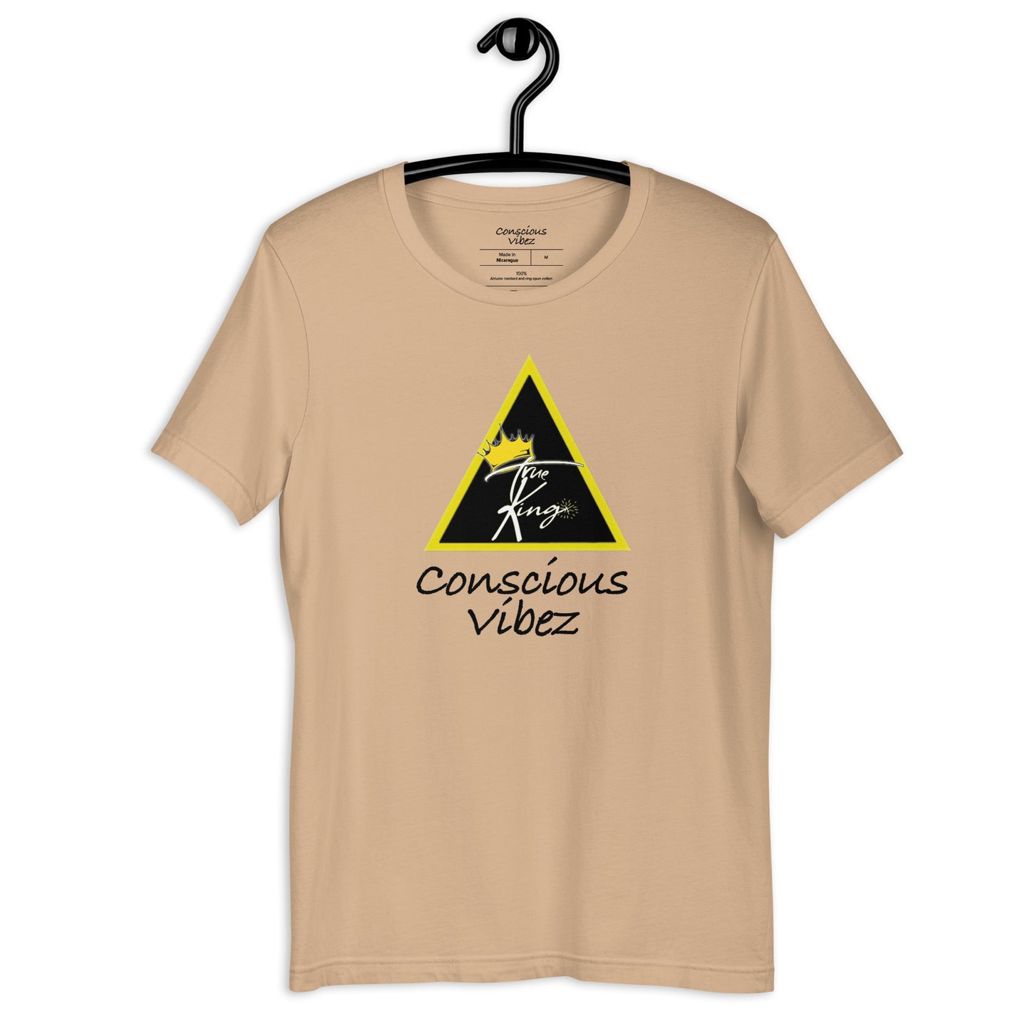 Conscious vibez True king triangle T shirt