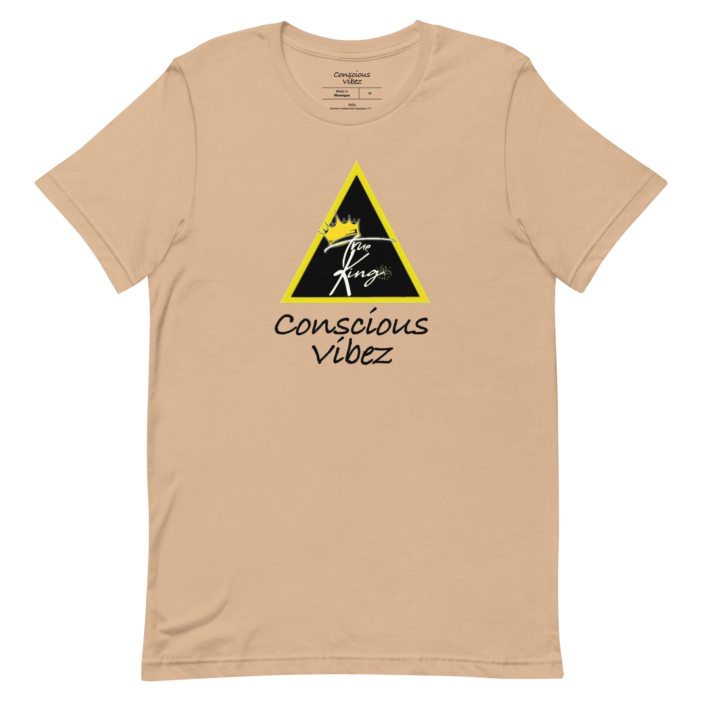 Conscious vibez True king triangle T shirt