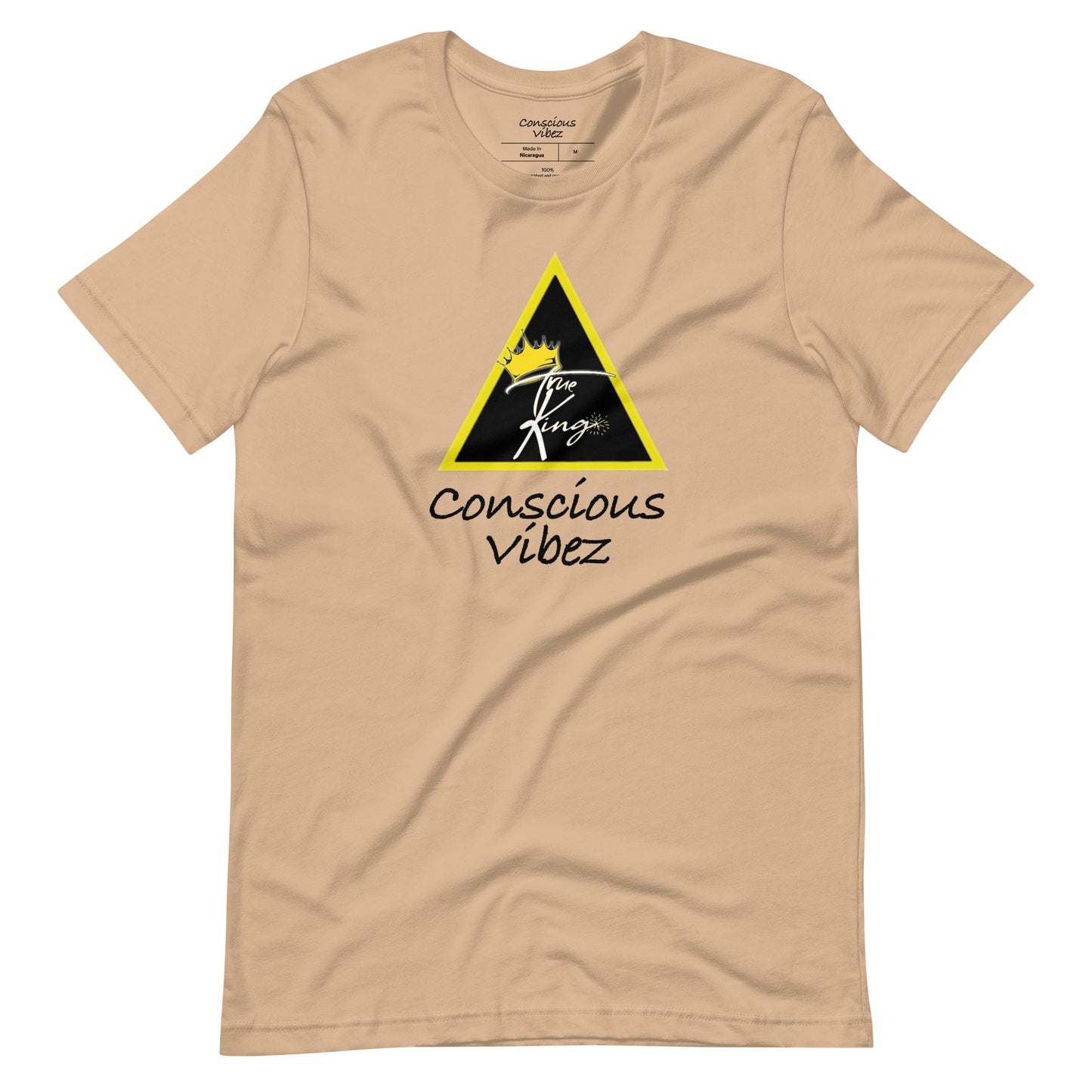 Conscious vibez True king triangle T shirt