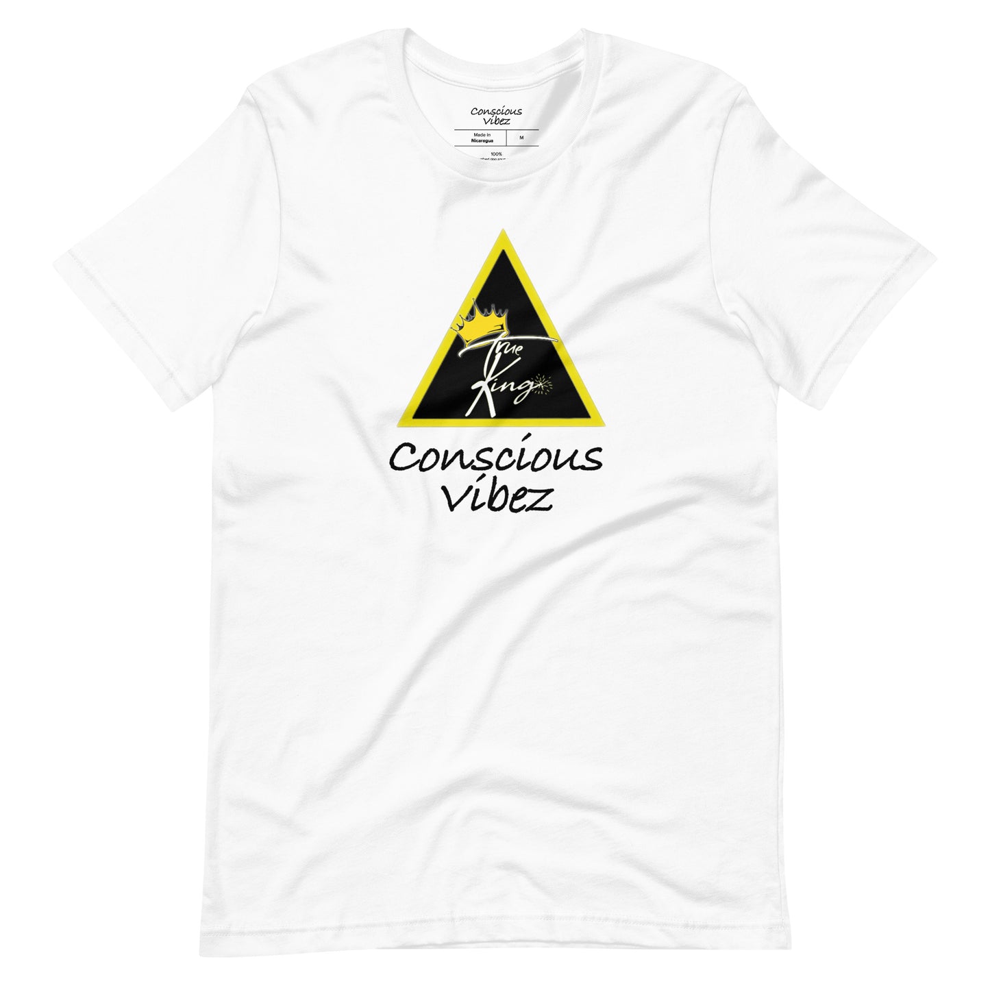 Conscious vibez True king triangle T shirt