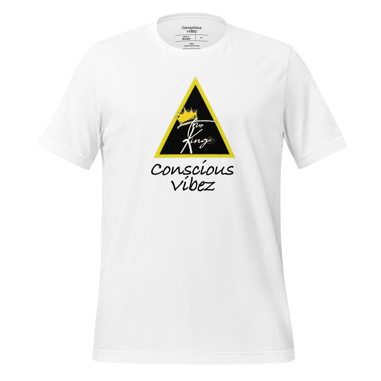 Conscious vibez True king triangle T shirt