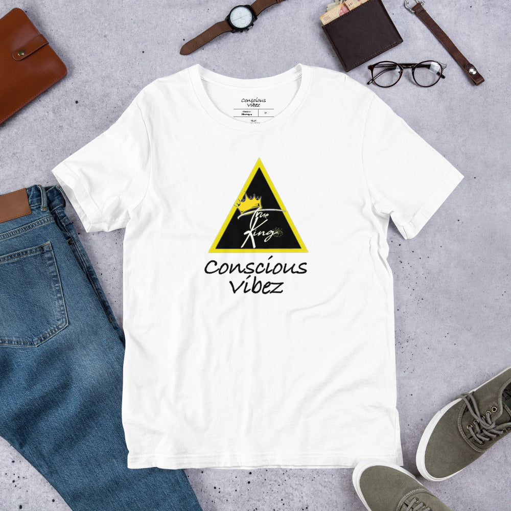 Conscious vibez True king triangle T shirt