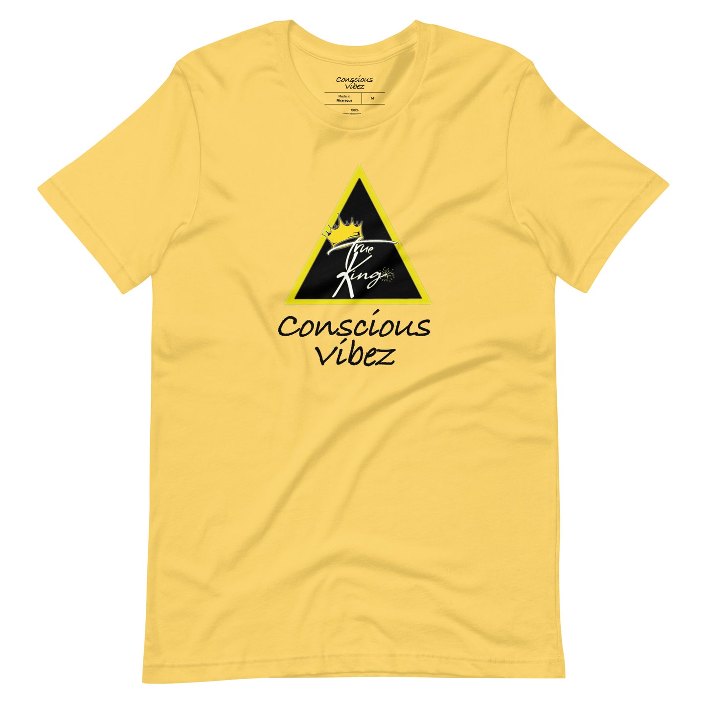 Conscious vibez True king triangle T shirt