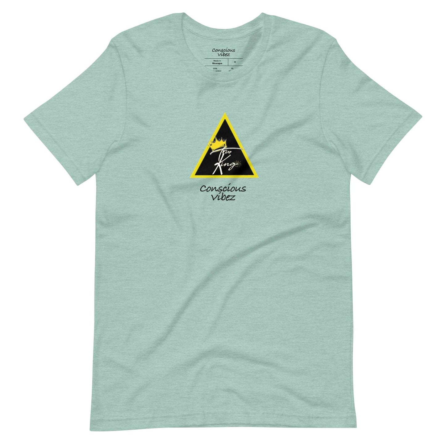 Conscious vibez True king triangle T shirt - kingeljahra