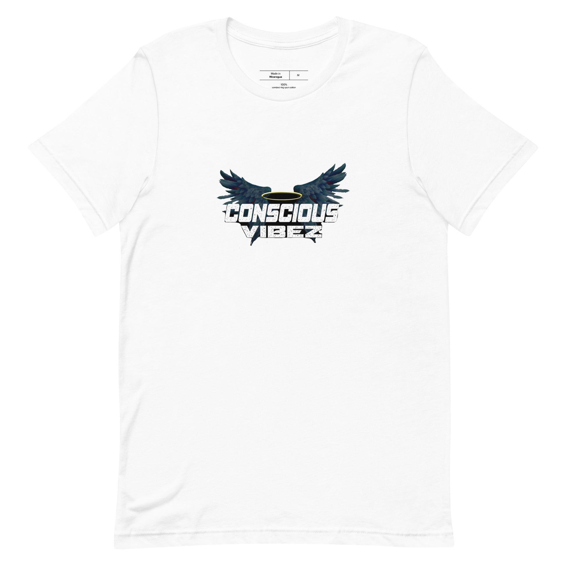 Conscious vibez raven wings and halo T shirt - kingeljahra